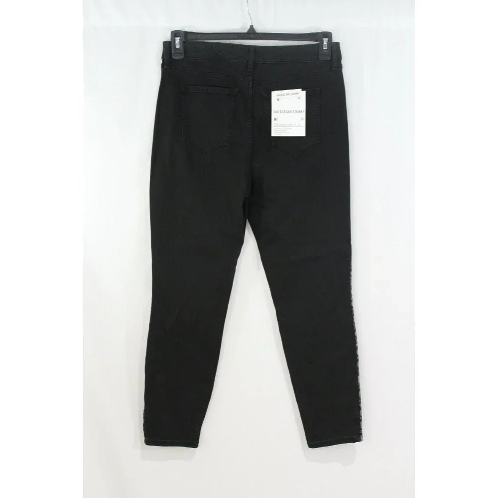 William Rast Womens Juniors Black Sculpted High Rise Ankle Skinny Jeans 25 NWT - Picture 4 of 4
